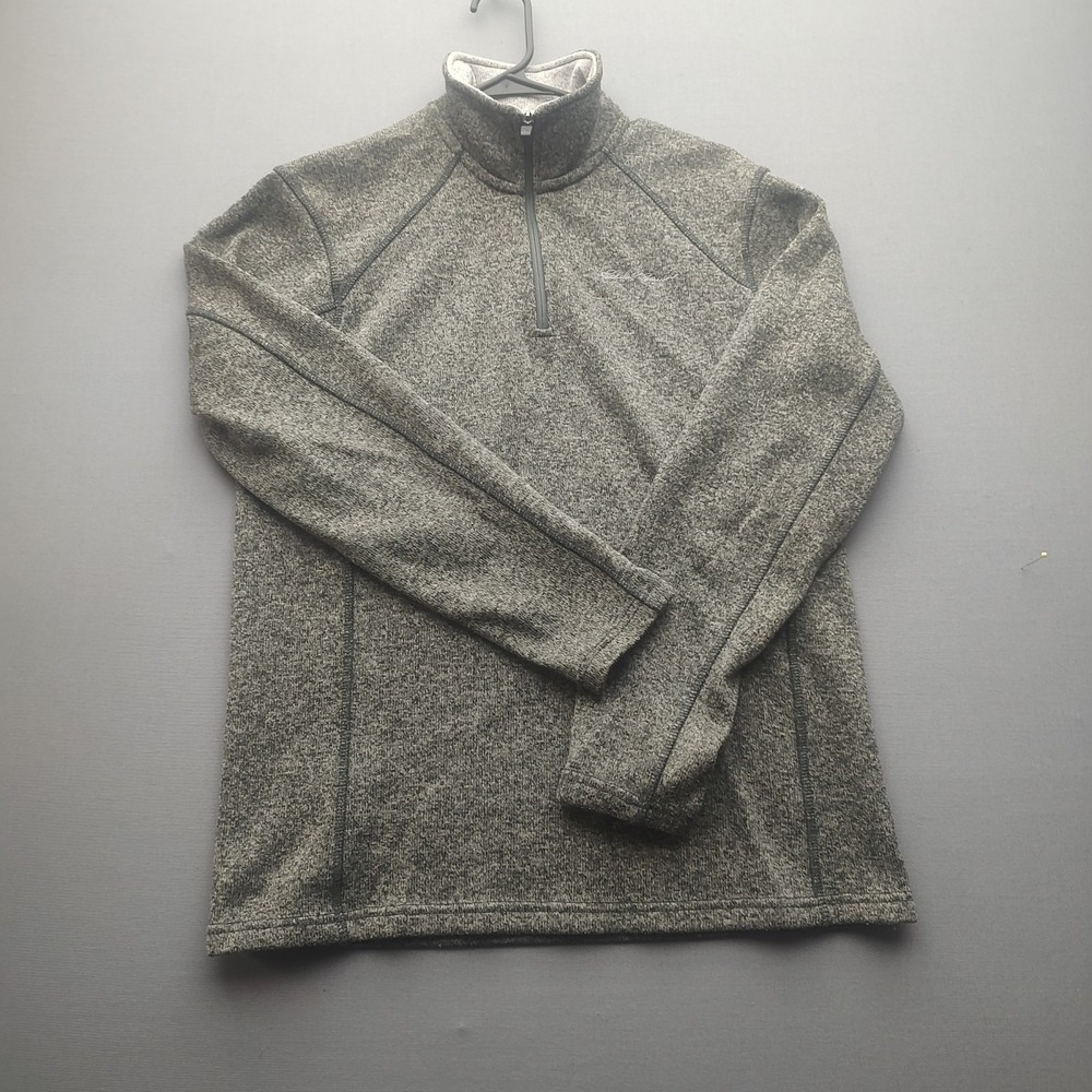 Eddie Bauer‎ Men's Green 1/4 Zip Pull Over Long Sleeve Medium